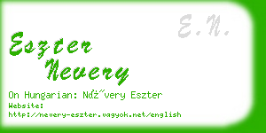 eszter nevery business card